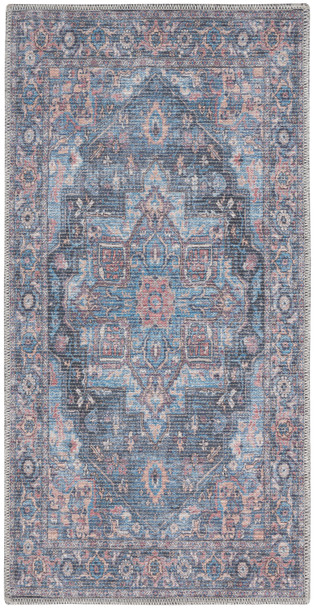 Nicole Curtis Nicolecurtis Series1 Sr101 Light Blue Multi Area Rugs