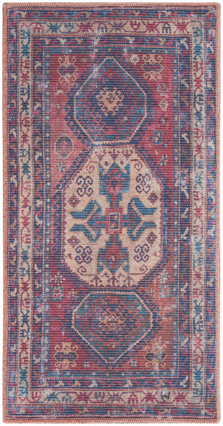 Nicole Curtis Nicolecurtis Series1 Sr105 Red/navy Area Rugs