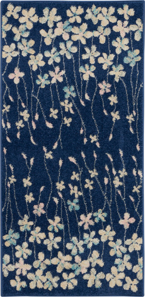 Nourison Tranquil Tra04 Navy Area Rugs