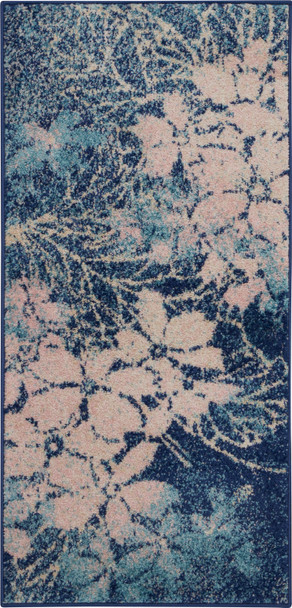 Nourison Tranquil Tra08 Navy/pink Area Rugs