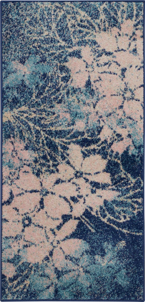 Nourison Tranquil Tra08 Navy/pink Area Rugs