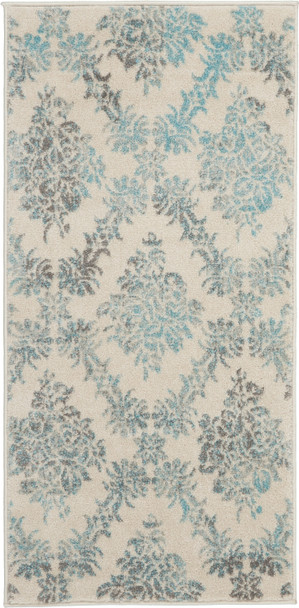 Nourison Tranquil Tra09 Ivory/turquoise Area Rugs