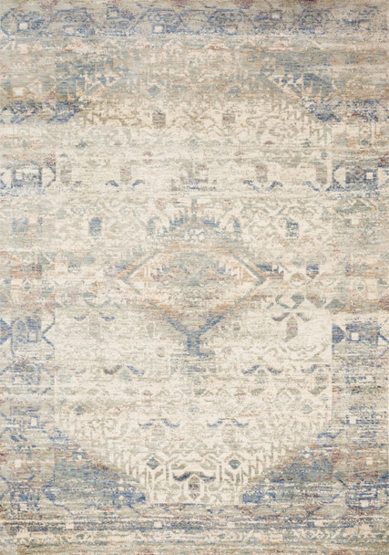 Loloi Revere Rev-06 Ivory / Blue Power Loomed Area Rugs