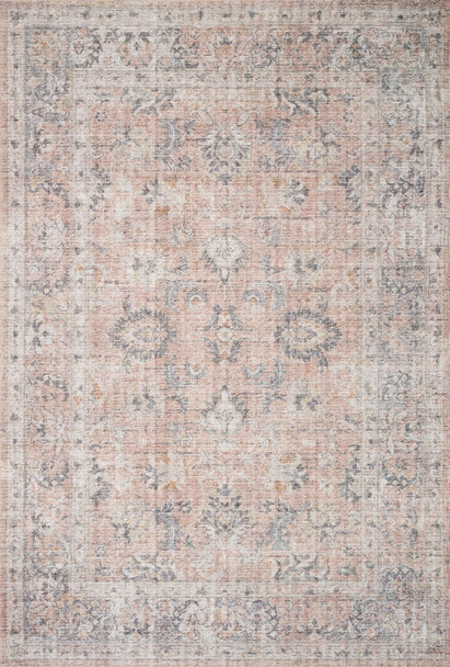 Loloi II Skye Sky-01 Blush / Grey Power Loomed Area Rugs