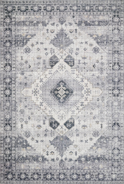 Loloi II Skye Sky-02 Silver / Grey Power Loomed Area Rugs