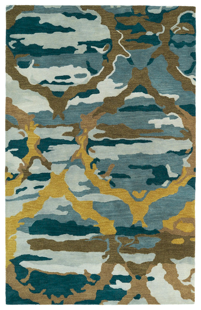 Kaleen Brushstrokes Hand-tufted Brs02-17 Blue Area Rugs