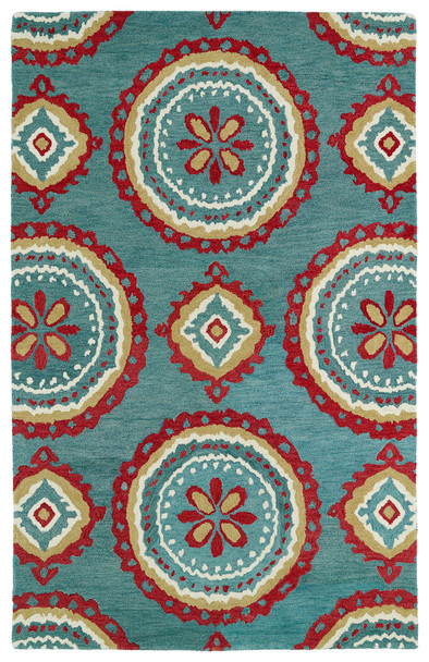 Kaleen Global Inspirations Hand-tufted Glb09-91 Teal Area Rugs