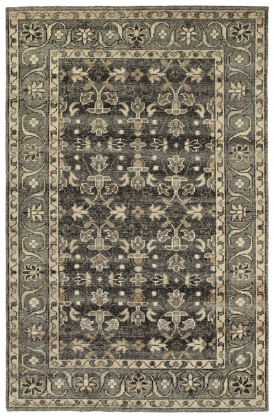 Kaleen Herrera Hand-knotted Hra05-38 Charcoal Area Rugs