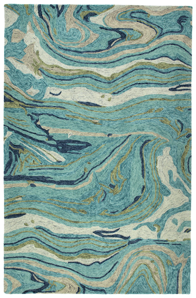 Kaleen Marble Hand-tufted Mbl03-91 Teal Area Rugs