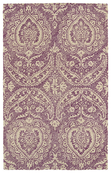 Kaleen Weathered Hand-tufted Wtr01-95 Purple Area Rugs