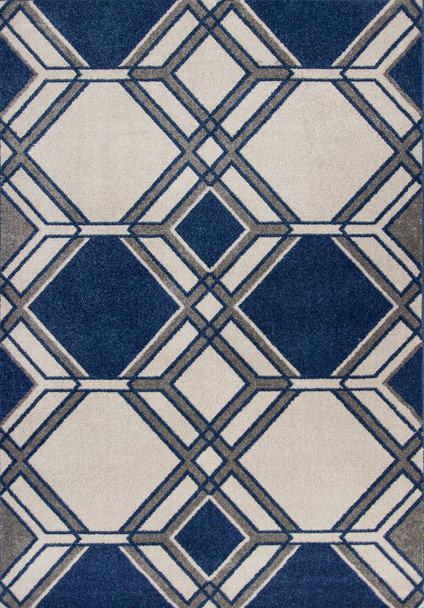 KAS Rugs Lucia 2768 Ivory/denim Grant Machine-woven Area Rugs