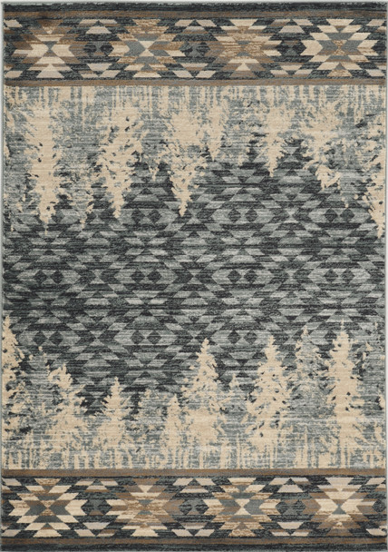 KAS Rugs Chester 5636 Slate Blue Pines Machine-woven Area Rugs