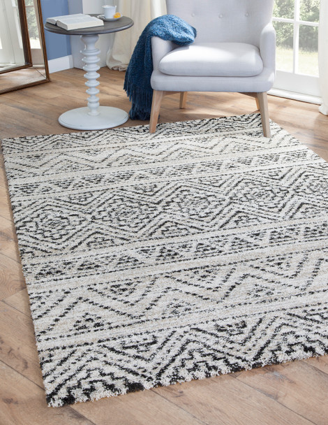 Abacasa Granada 2599 Machine-woven Ivory, Natural, Black Area Rugs