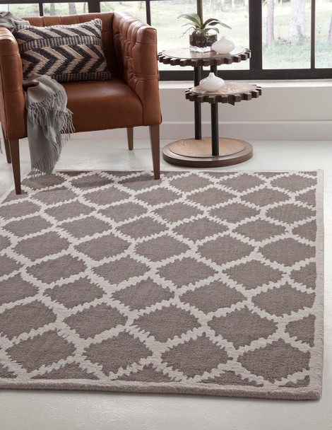 Abacasa Lifestyle 9700 Hand Tufted Grey, Ivory Area Rugs