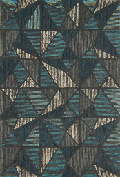 Loloi Gemology-loloi X Justina Blakeney Collection Gq-01 Teal / Grey Hand Tufted Area Rugs