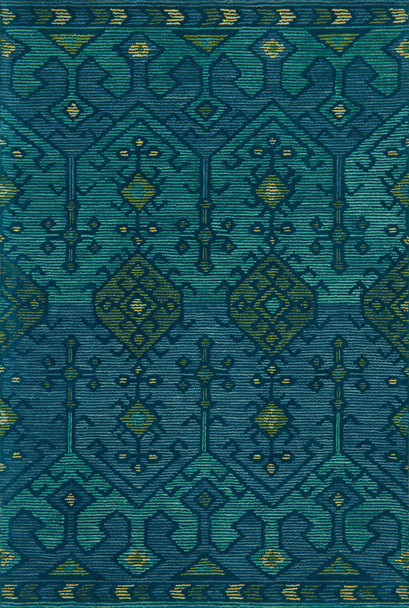 Loloi Gemology-loloi X Justina Blakeney Collection Gq-02 Green / Teal Hand Tufted Area Rugs