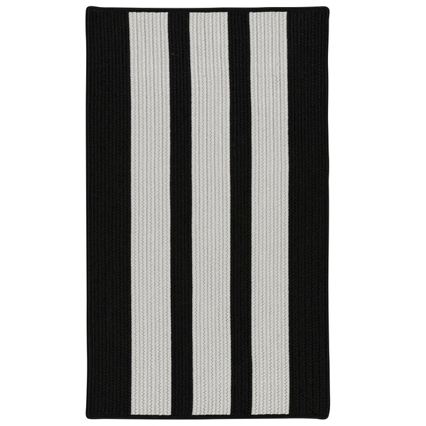 Colonial Mills Everglades Vertical Stripe Ev27 Black Shadow Area Rugs