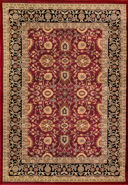 Dynamic Yazd Machine-made 2803 Red-black Area Rugs