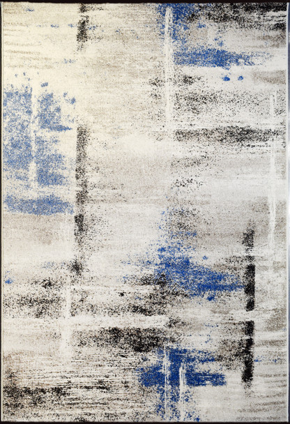 Dynamic Infinity Machine-made 32114 Ivory/blue Area Rugs