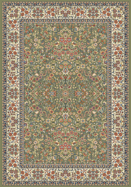 Dynamic Ancient Garden Machine-made 57078 Green/ivory Area Rugs