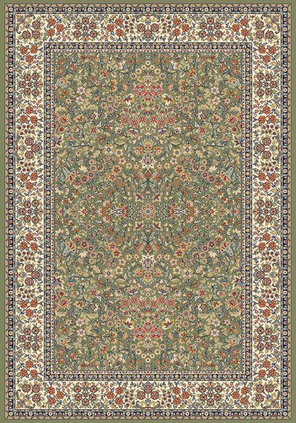 Dynamic Ancient Garden Machine-made 57078 Green/ivory Area Rugs