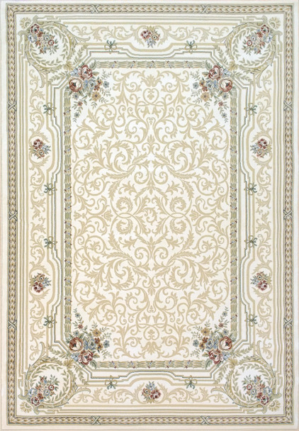 Dynamic Ancient Garden Machine-made 57091 Ivory Area Rugs