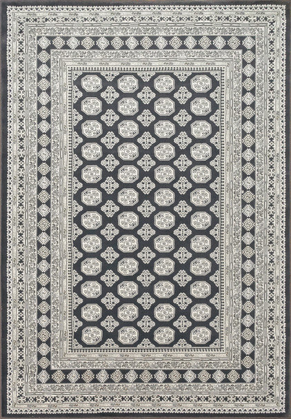 Dynamic Ancient Garden Machine-made 57102 Charcoal/silver Area Rugs