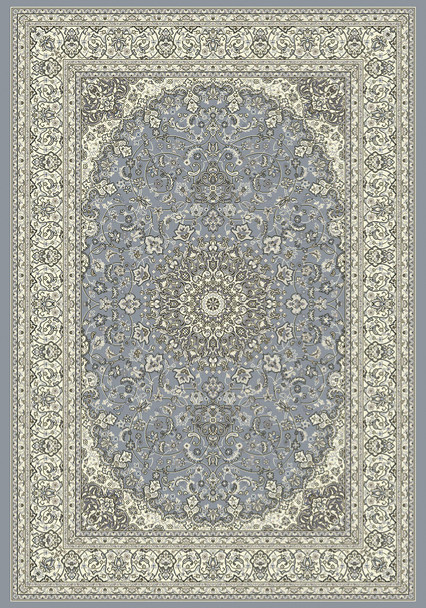 Dynamic Ancient Garden Machine-made 57119 Steel Blue/cream Area Rugs