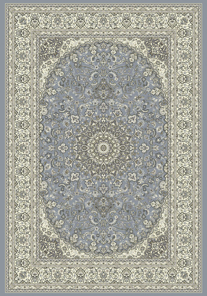 Dynamic Ancient Garden Machine-made 57119 Steel Blue/cream Area Rugs