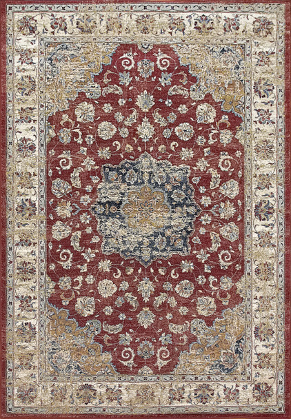 Dynamic Ancient Garden Machine-made 57559 Red/ivory Area Rugs