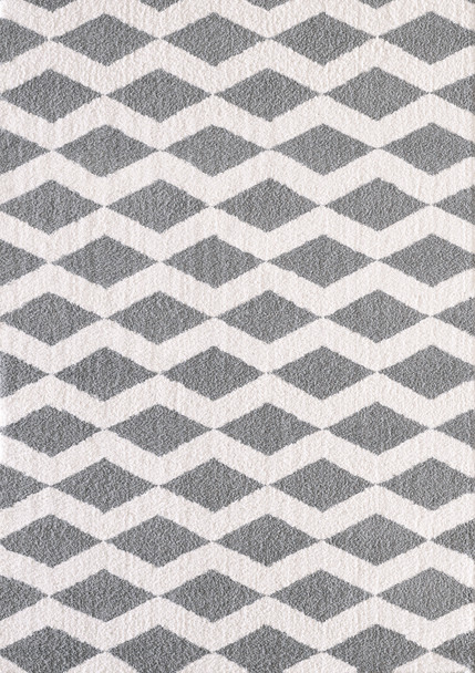 Dynamic Silky Shag Machine-made 5904 White/silver Area Rugs