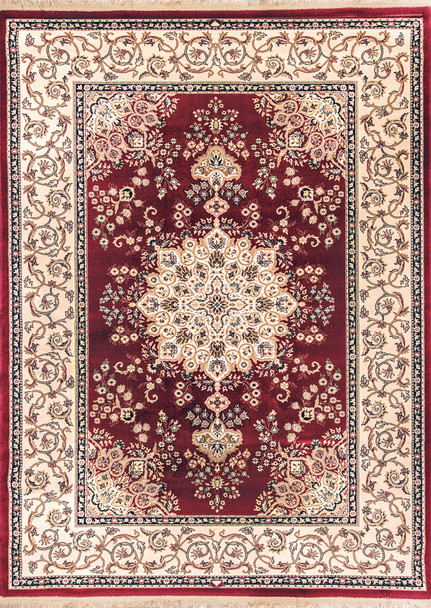 Dynamic Brilliant Machine-made 7201 Red Area Rugs