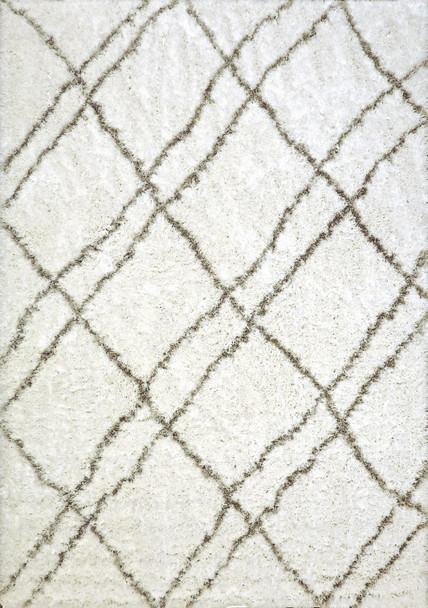 Dynamic Nordic Machine-made 7431 White/silver Area Rugs