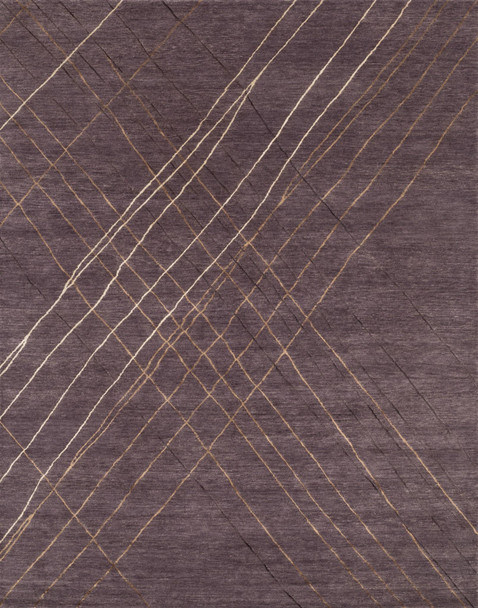 Loloi Hermitage He-10 Plum Hand Knotted Area Rugs