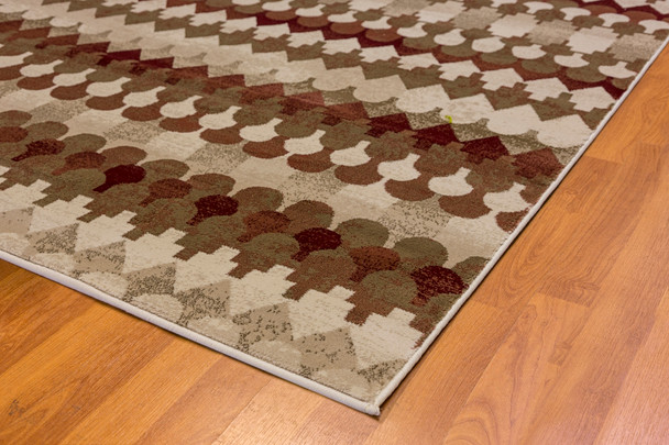 Dynamic Melody Machine-made 985016 Red Area Rugs