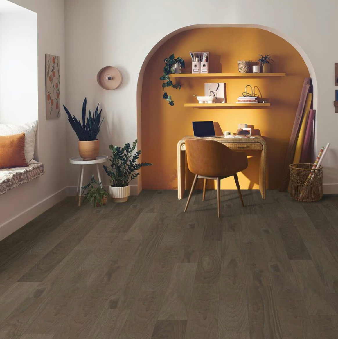 solol wood(walnut） Wassila Valley Walnut Hand Scraped Water-Resistant Engineered