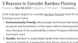 5 Reasons to Consider Bamboo Flooring