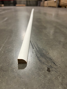 SOLD BY THE LOT OF 50 PIECES - White Primed Shoe Mold-Quarter Round 1/2" x 3/4" x 8 foot Lengths $2.96 per piece