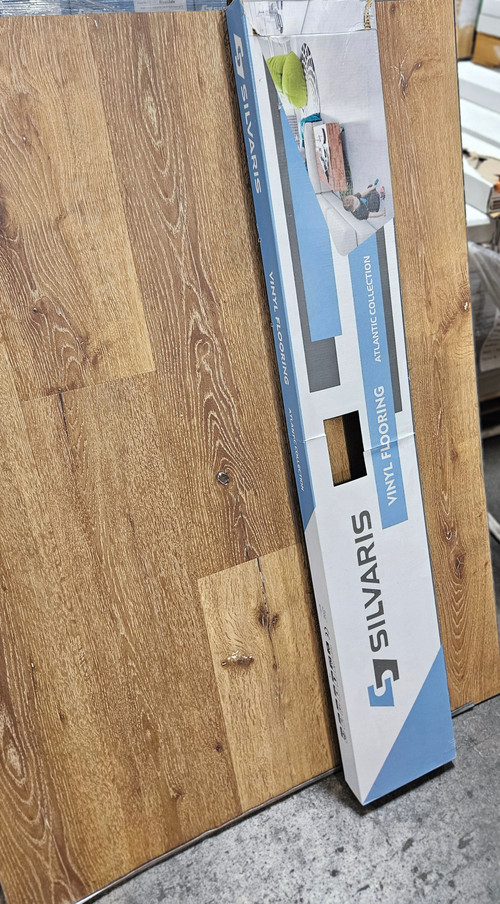 Silvaris Flooring - Atlantic SPC Collection Riverdale Oak - 7" x 48" Waterproof Luxury Vinyl Plank Flooring with IXPE Backing RIVER SQFT Price : 2.89 carton
