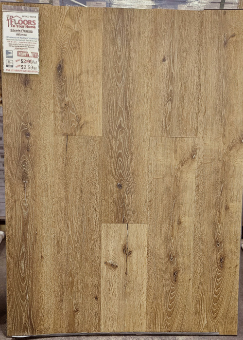 Silvaris Flooring - Atlantic SPC Collection Riverdale Oak - 7" x 48" Waterproof Luxury Vinyl Plank Flooring with IXPE Backing RIVER SQFT Price : 2.89 stand