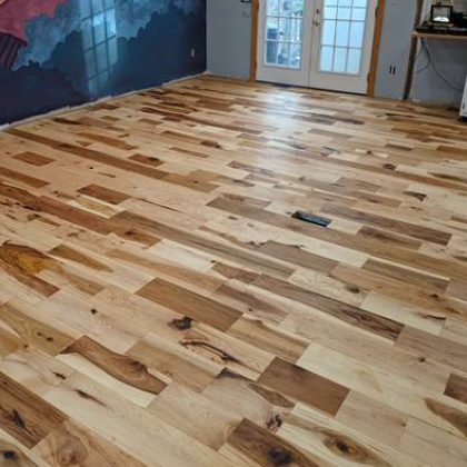 SOLD BY THE PALLET - Middle Tennessee Lumber - Unfinished Hickory  7" Wide 3/4" Solid Hardwood Flooring UNHI7 room