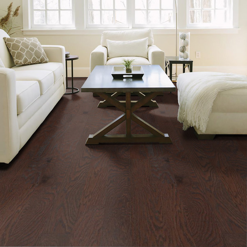 Shaw Repel Century Oak - Coffee Bean - 4.94" x 1/2" Thickness Engineered Oak Hardwood 0361W00958 room
