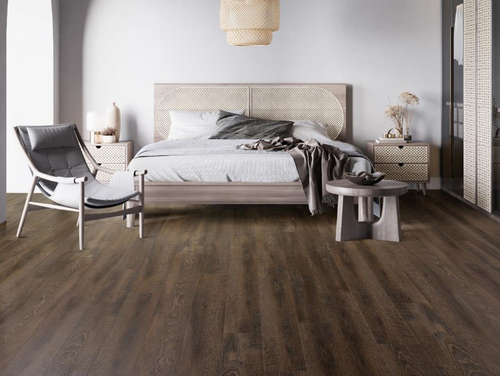 Saratoga Springs Collection - Rustic Olive - Rigid Core - Waterproof Flooring with Attached Cork - 7.01" x 47.95" - Waterproof Luxury Vinyl Plank Flooring DE0272 room