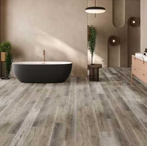 Major Big Box Brand - Highguard Silver Rigid Core Waterproof Flooring with Attached Pad 7.17" x 48.03" HLS042 SQFT Price : 2.89