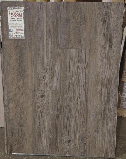 Premium Quality Timeless Collection - Vineyard Hickory - Rigid Core Waterproof Flooring - 9" x 60"- Luxury Vinyl Plank Flooring 8012P SQFT Price : 3.39