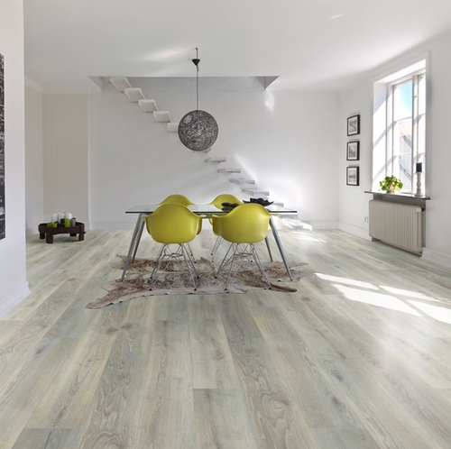 Legante Flooring - Chambery Collection - Almond Oak - 7" x 48" Rigid Core Waterproof Luxury Vinyl Flooring with Attached Pad ALMOND SQFT Price : 2.39 room