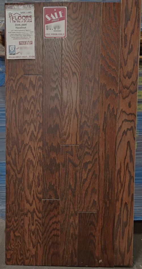 Shaw Repel Century Oak - Hazelnut - 3.31" x 1/2" Thickness Engineered Oak Hardwood 0360W00874   display