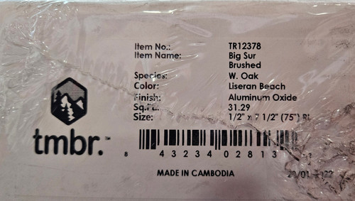 TMBR Flooring Big Sur Collection - Liseran Beach 7.5" Wide 1/2" Thick Engineered Hardwood LISERAN SQFT Price : 3.89