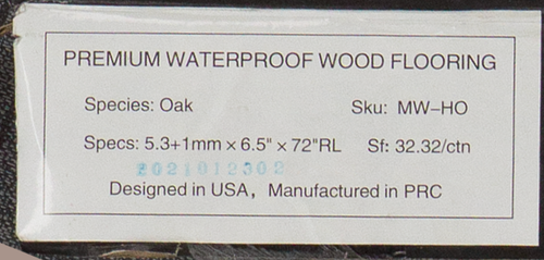 WATERPROOF HARDWOOD - Baroque Flooring Marine Walk Habitat Oak 6.5" x Random Lengths Waterproof Engineered Hardwood Flooring with Attached Pad MW-HO SQFT Price : 3.39