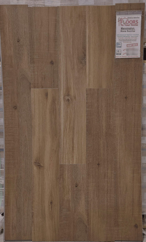 MOVING SALE - Mannington Adura Max Plank - Kona Sunrise - 6" x 48" HydroLoc Core with Attached Pad MAX702 SQFT Price : 3.39
